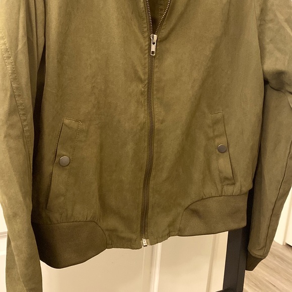Olive Green Bomber Jacket - Picture 2 of 3